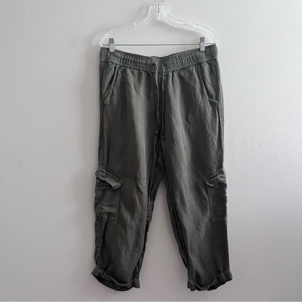 C & C California Green Linen Blend Pants